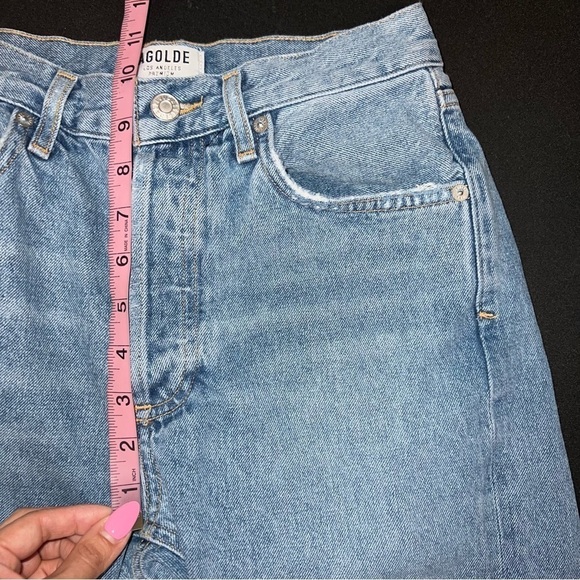Agolde Jeans Women Size 25 Feel Good Straight Medium Wash Tapered Distressed B22 - Picture 10 of 12